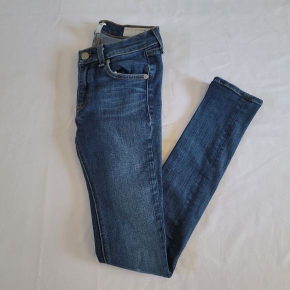 Rag & Bone Women Skinny Jeans Medium Wash Size 24 Preston W1502K520 (28" inseam) - Picture 2 of 14